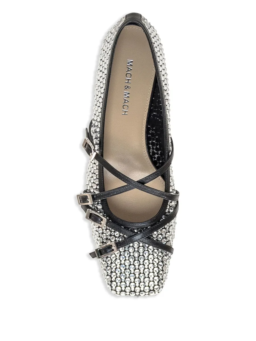 Crystal Net ballerina shoes 8