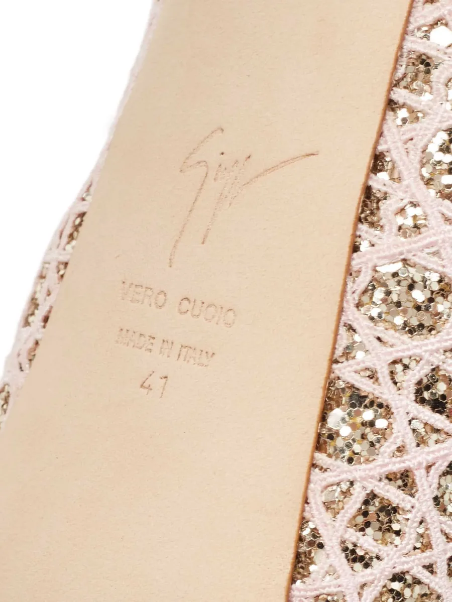 pre-owned 170mm glitter-embellished pumps 12