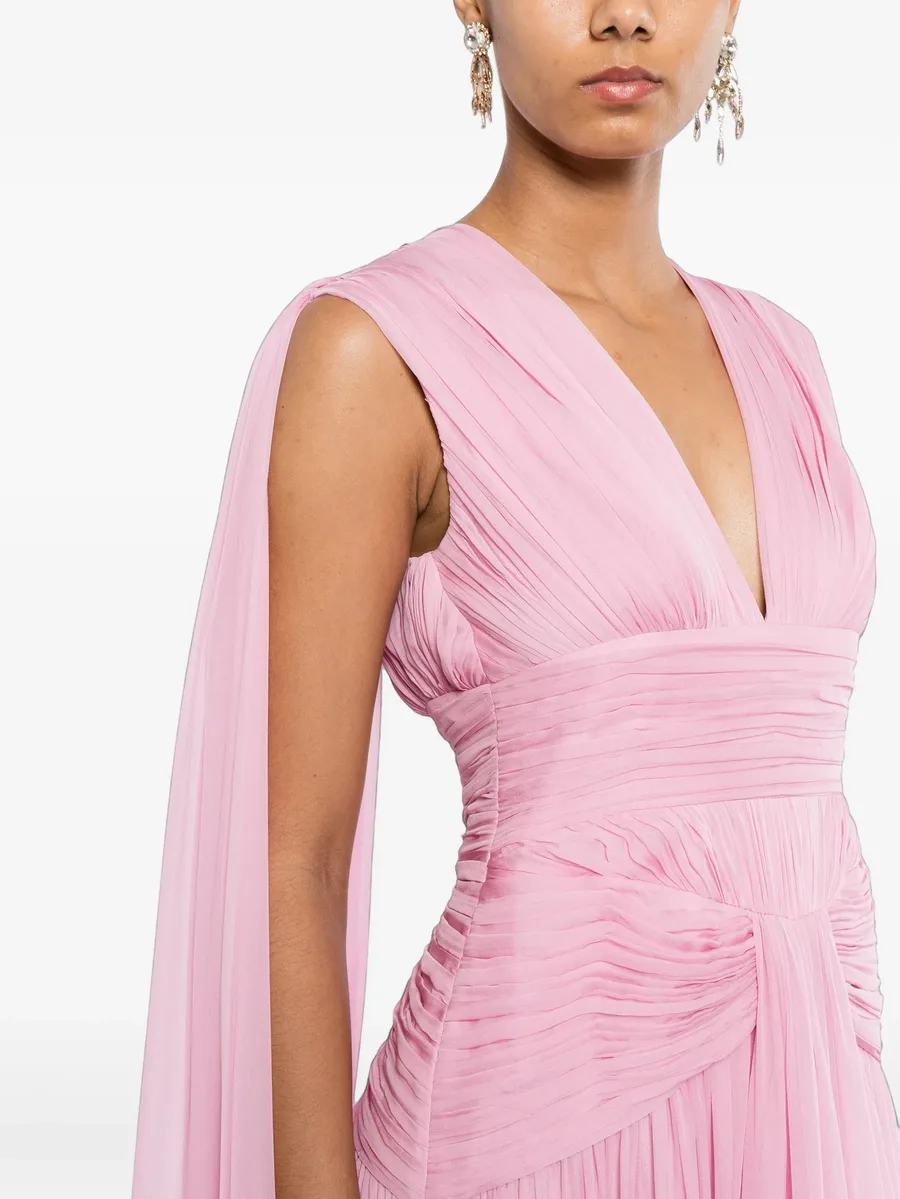 draped V-neck gown 5