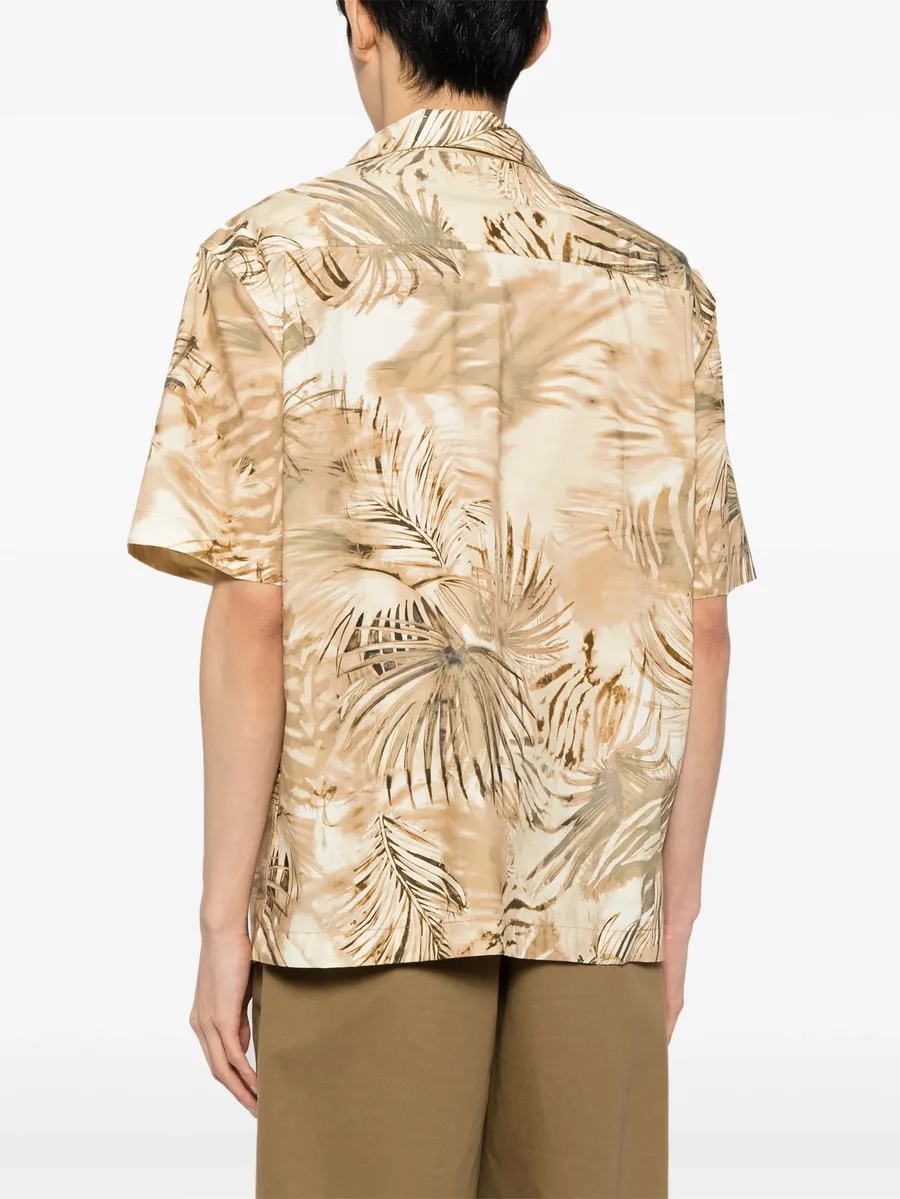 botanical-print poplin shirt 8