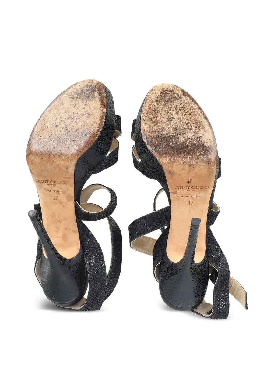 glittered platform sandals 11
