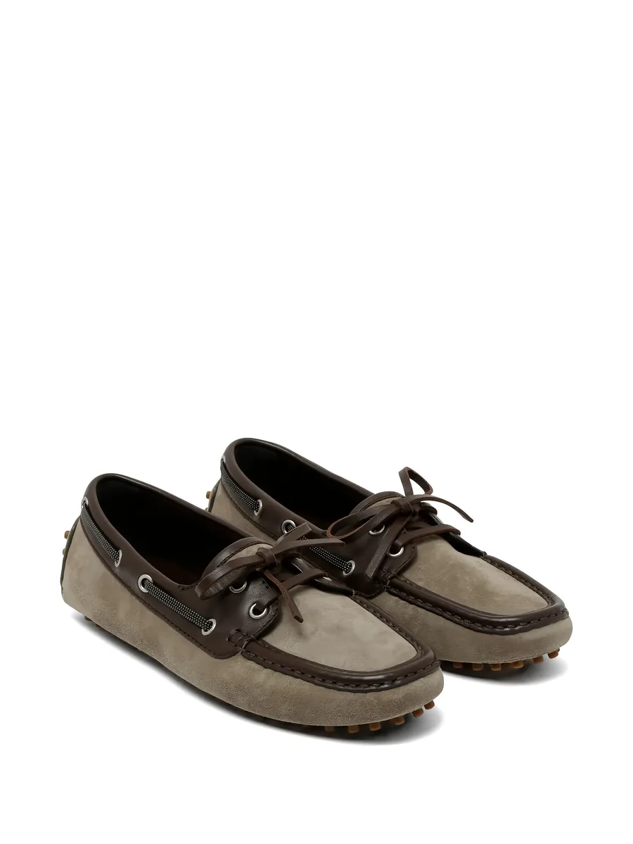lace-up suede boat shoes 3
