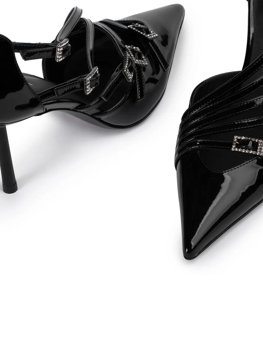 Scarlet 100mm leather pumps 8