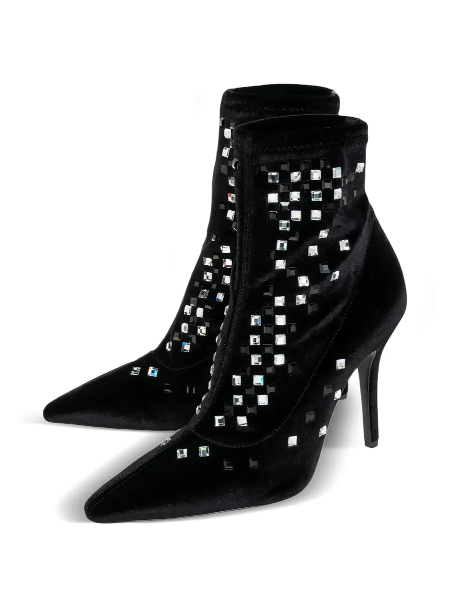 105mm crystal-embellished ankle boots 5