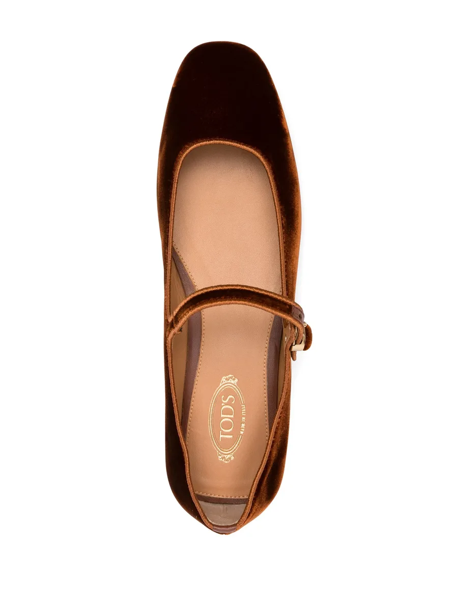 velour ballerina shoes 8