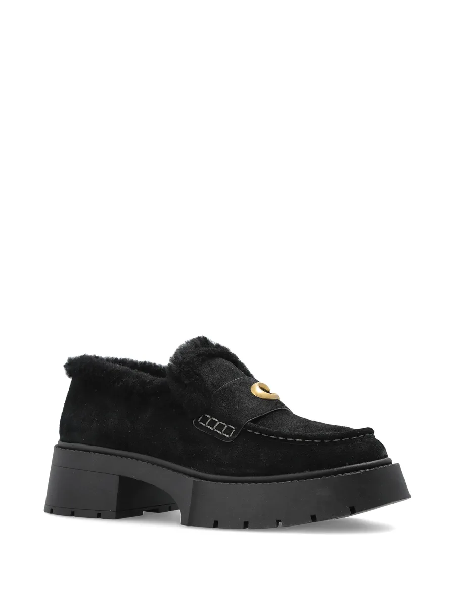Leah shearling logo loafers 3