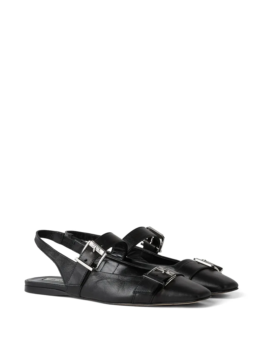 Konnie double-strap leather pumps 4