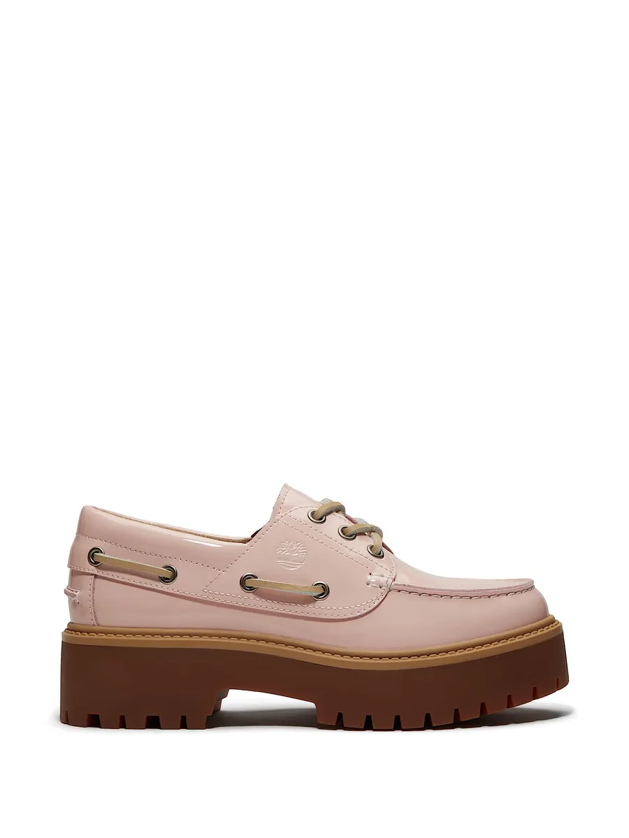 Stone Street patent leather boat loafers 1