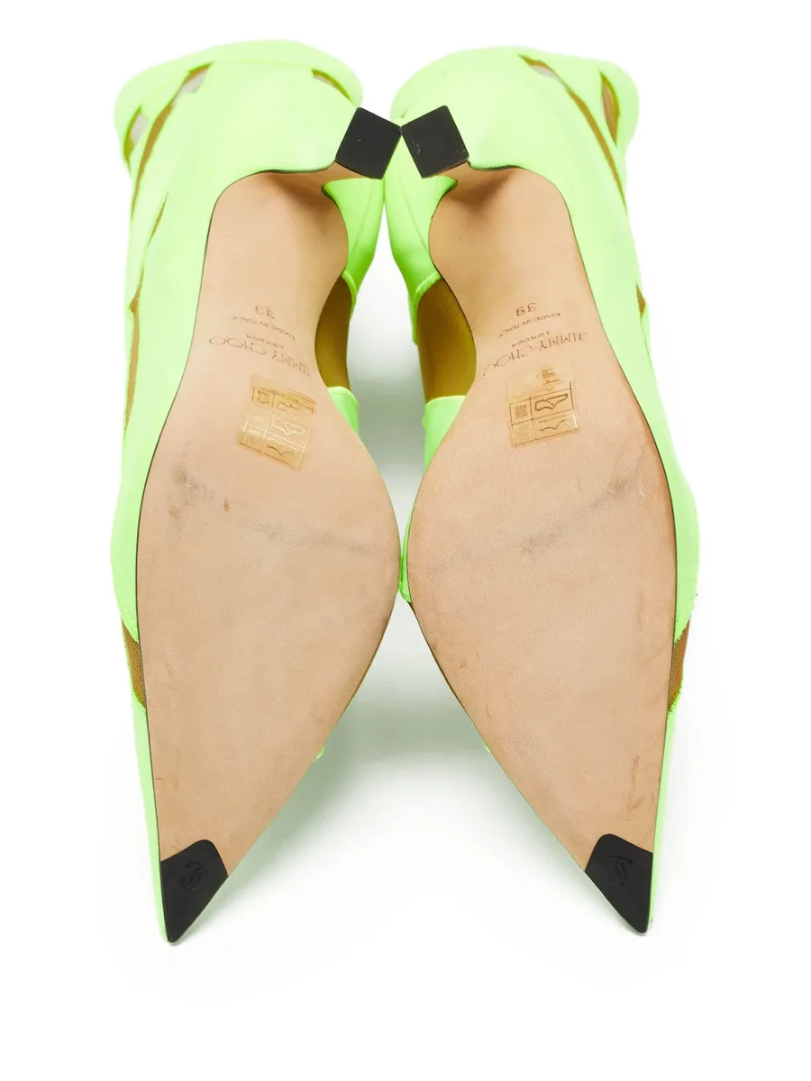 x Mugler 110mm mesh panel point toe boots 7