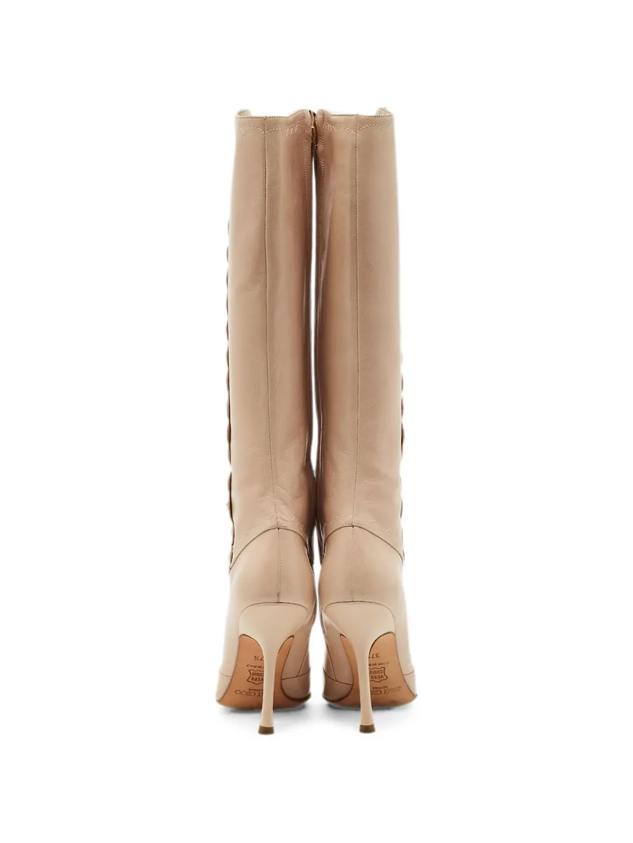 bead-embellished leather boots 6