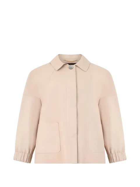 box-pleat cropped jacket