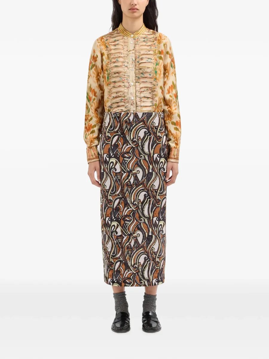 Ranat swirl-print midi skirt 2