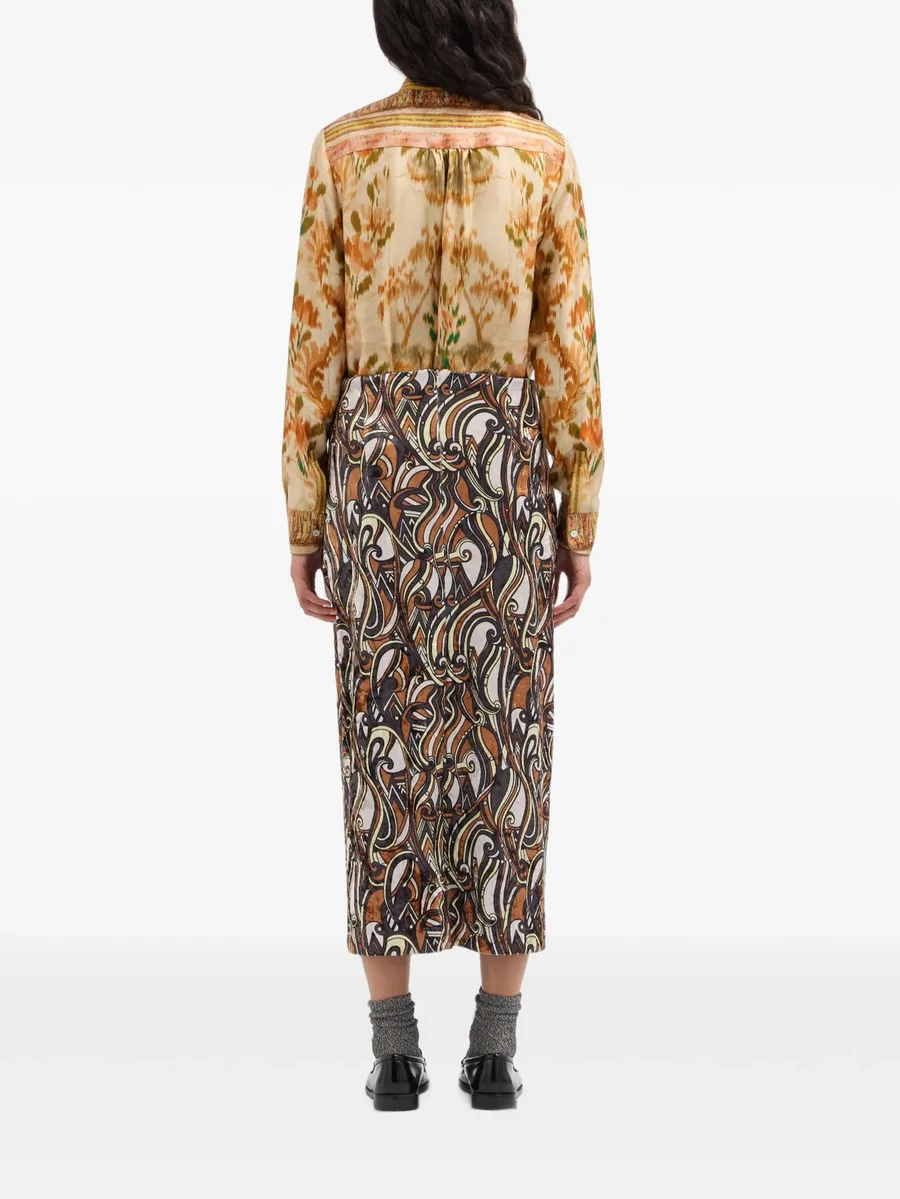 Ranat swirl-print midi skirt 4