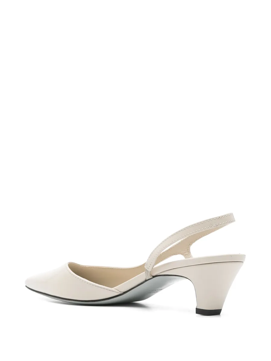 brushed-leather slingback pumps 6