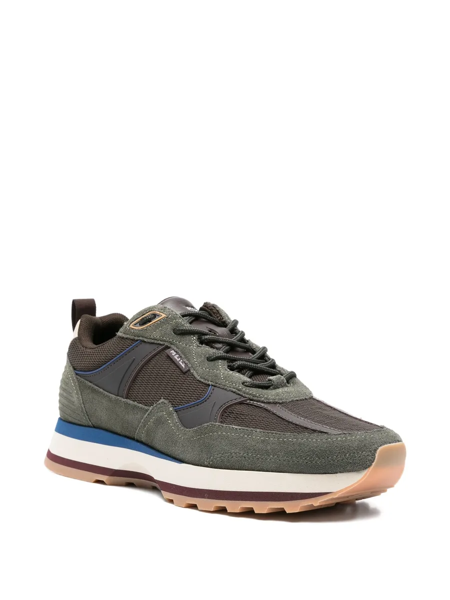 lace-up panelled sneakers 3