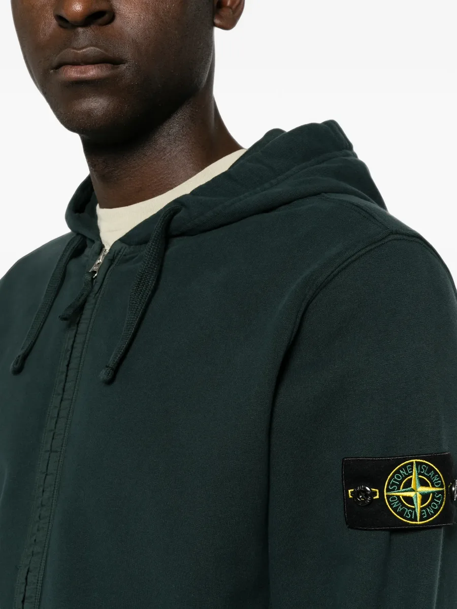 logo-patch zip-up hoodie 5