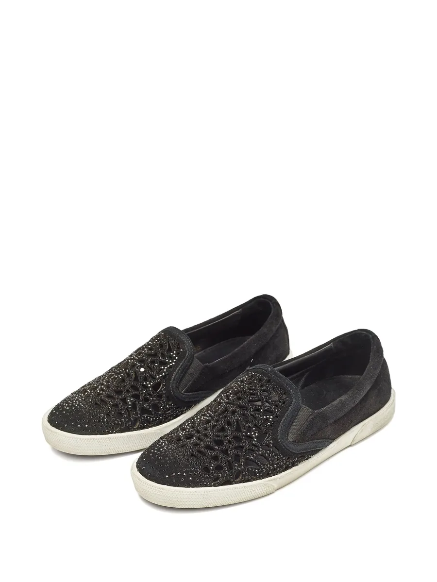 crystal-embellished slip-on sneakers 3