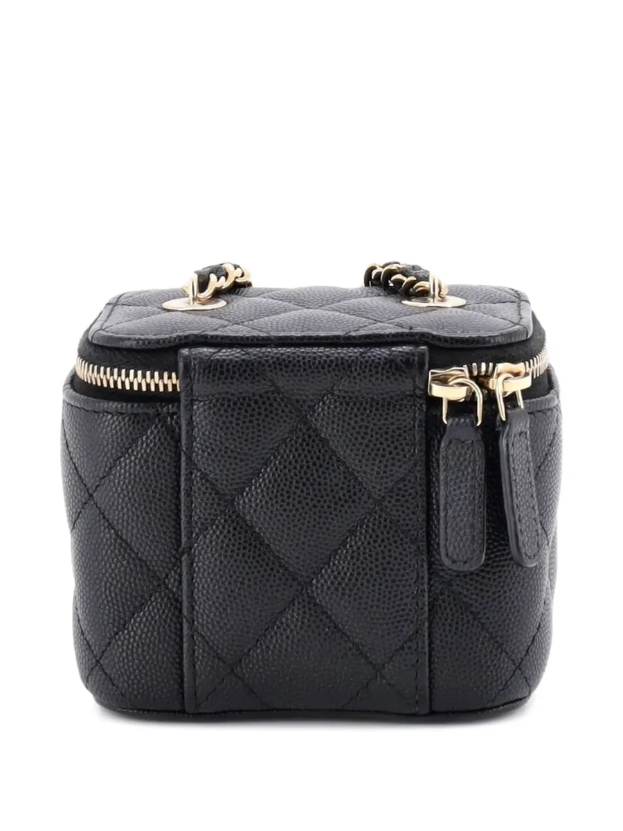 мини-сумка Classic Vanity Case with Chain Quilted Caviar Mini 4