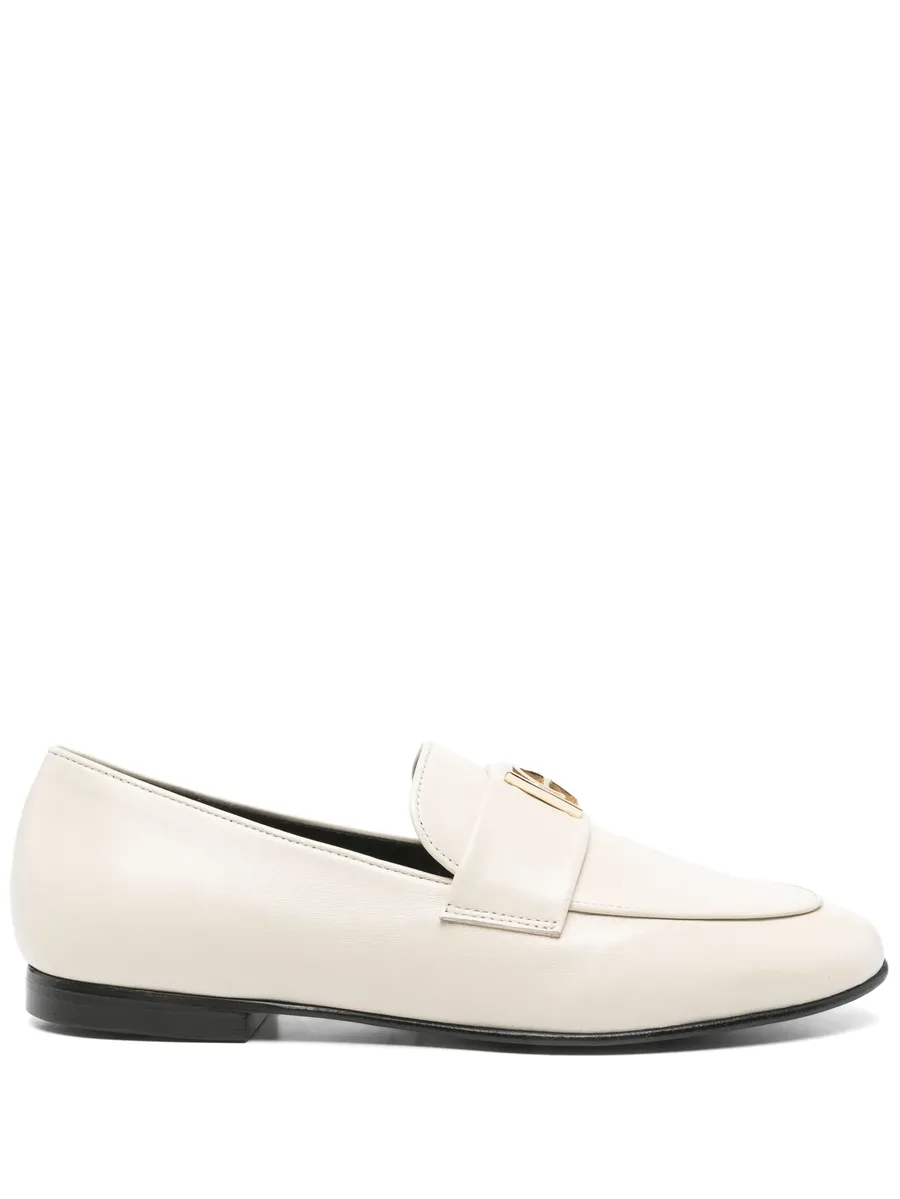 logo plaque loafers 1