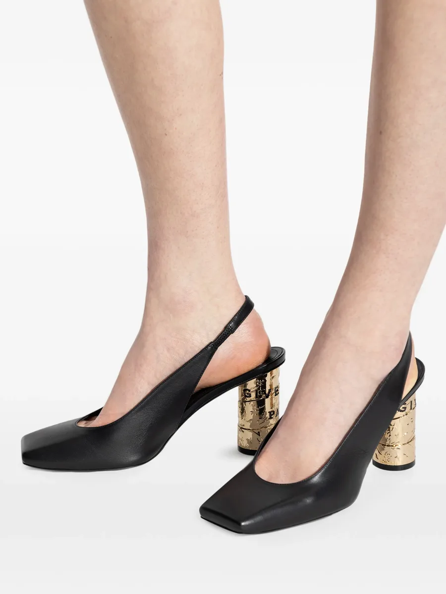 square-toe block-heel pumps 9
