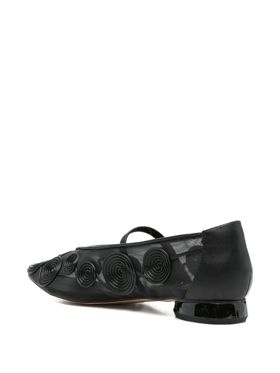 spiral-appliqué ballet flats 6