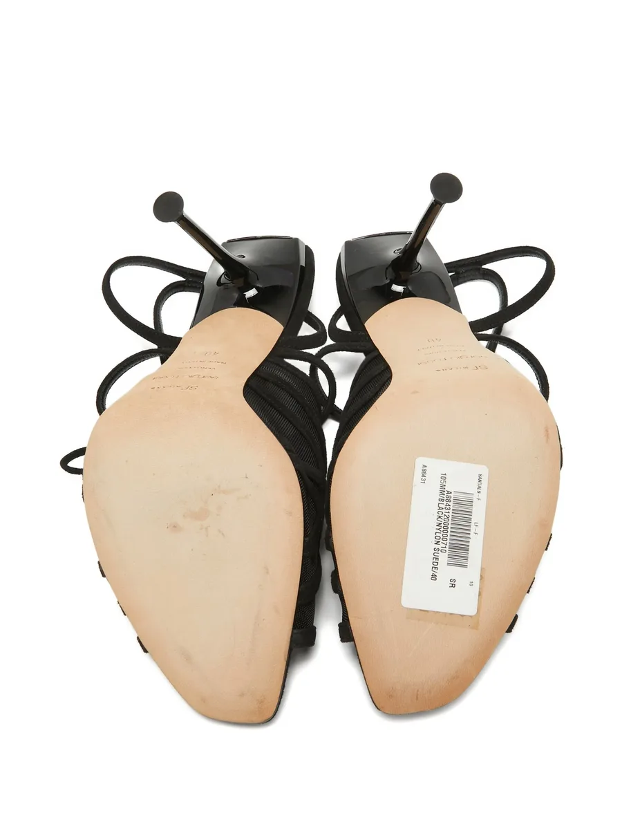 Pre-owned mesh-lace sandals 9