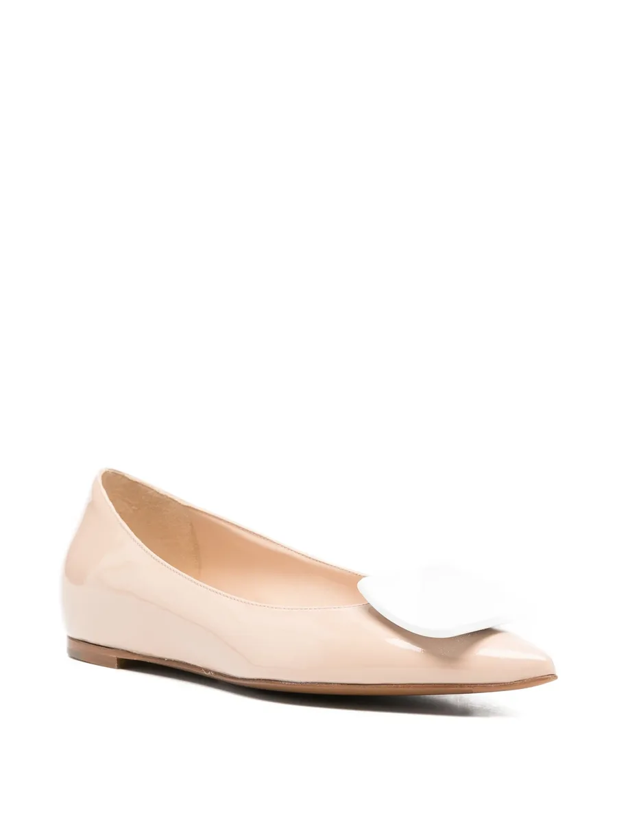 square-detail ballet flats 4