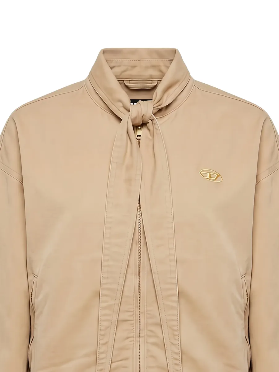 tie-neck logo-plaque jacket 2