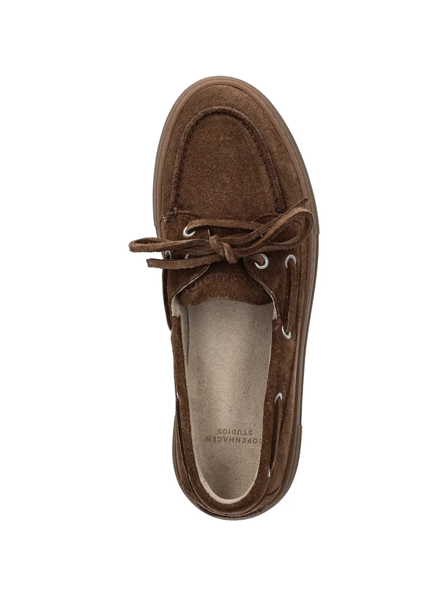 CPH178 lace-up platform boat shoes 8