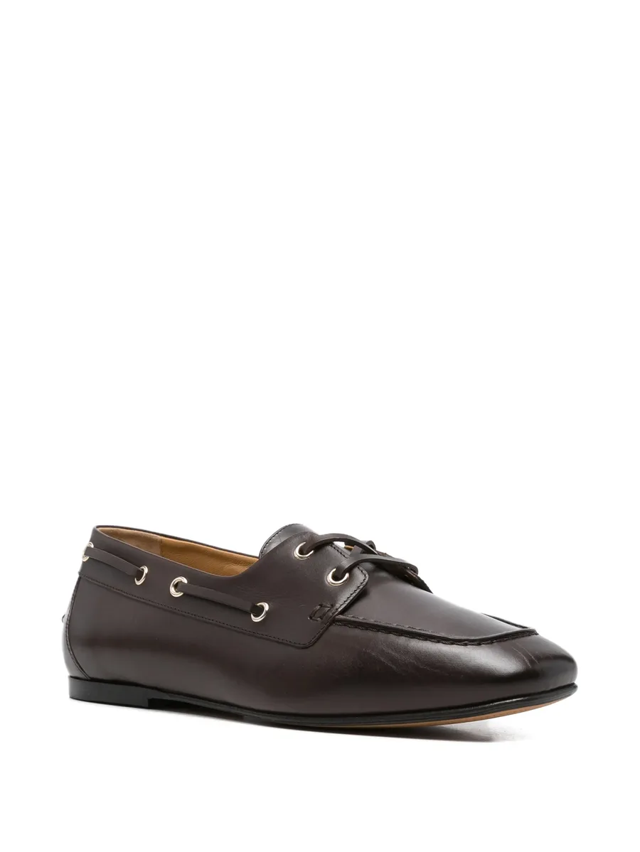 Paola eyelet lace-up boat shoes 4