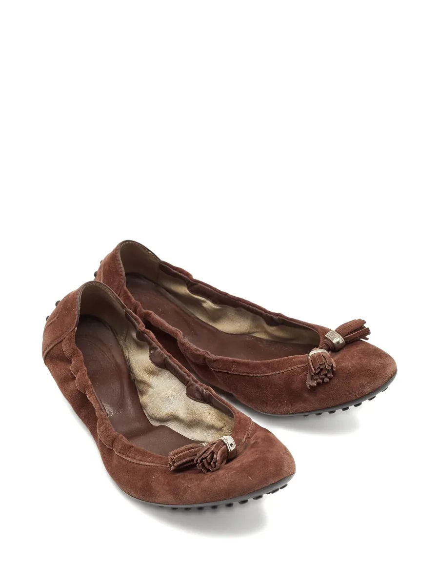 pre-owned tassel studded ballet flats 7