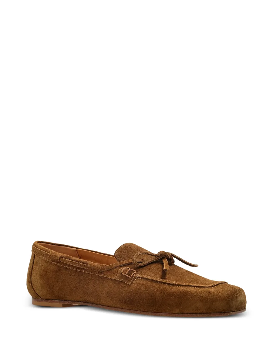 bow-detail suede loafers 4