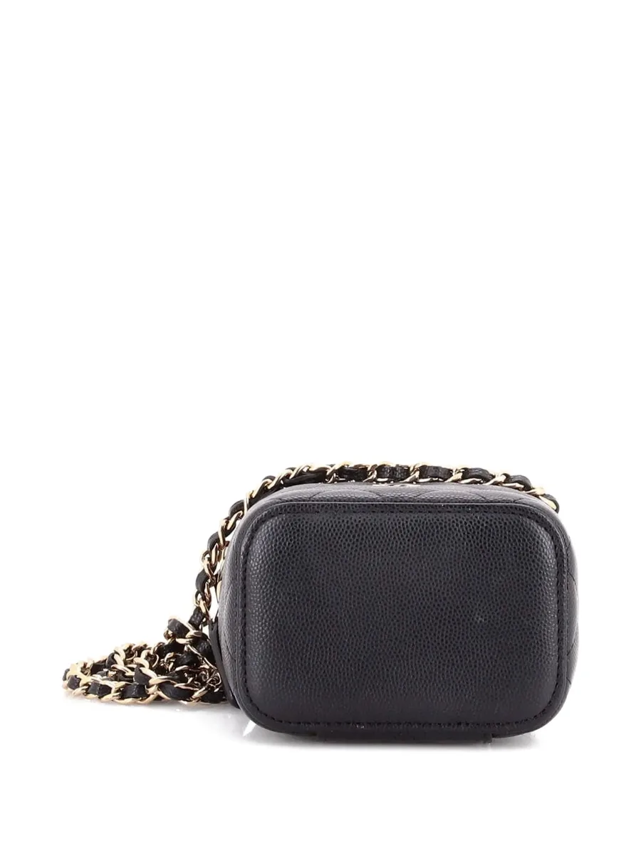 мини-сумка Classic Vanity Case with Chain Quilted Caviar Mini 7