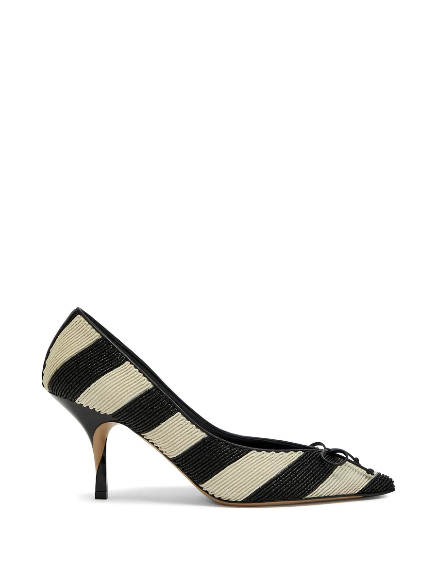 striped bow pumps 2