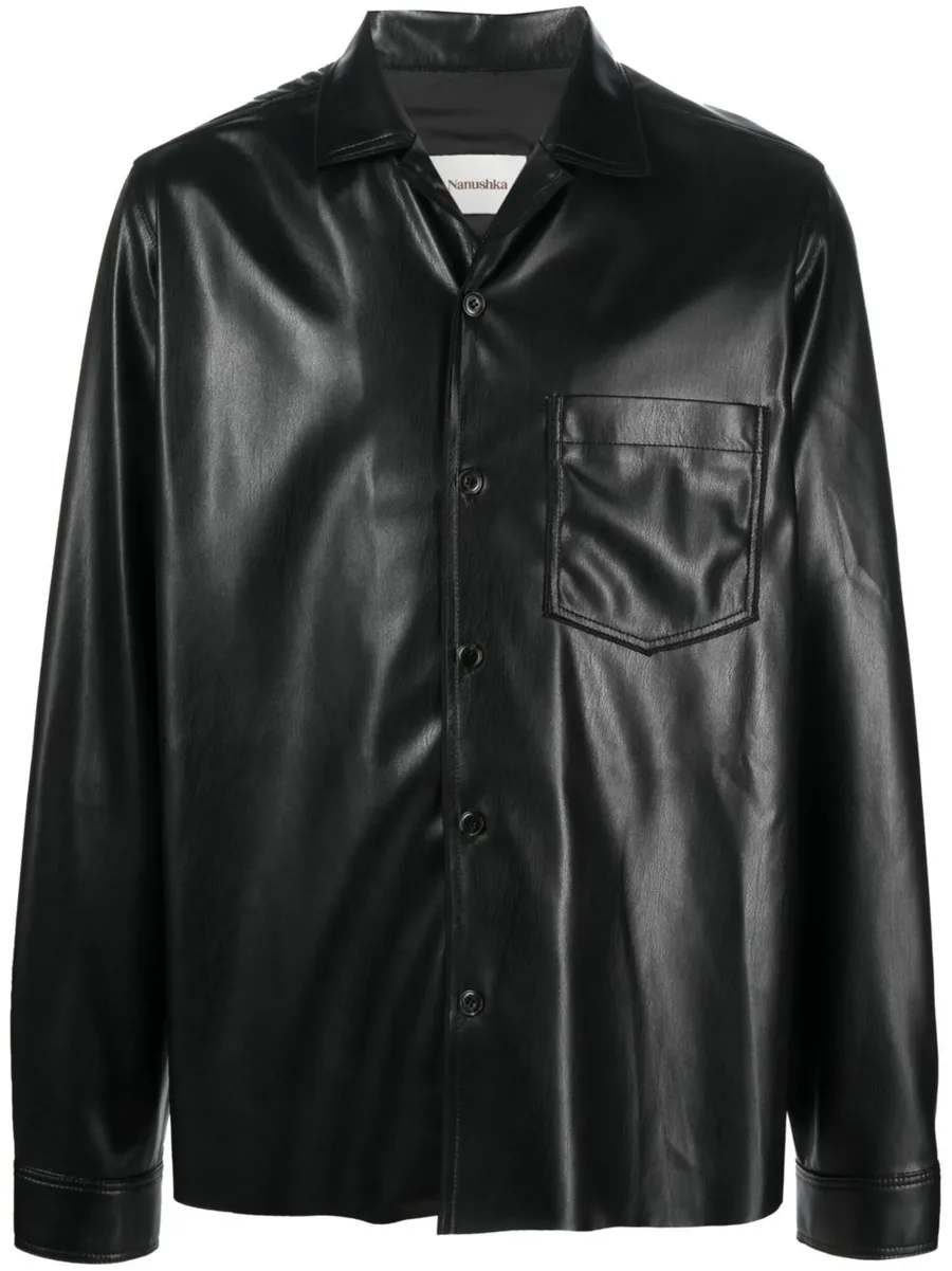 coated-finish shirt jacket 1