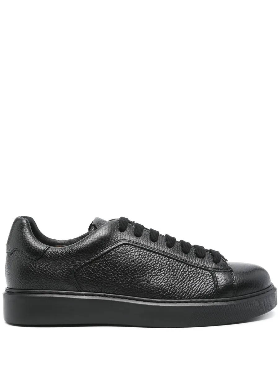 grained-leather sneakers 1