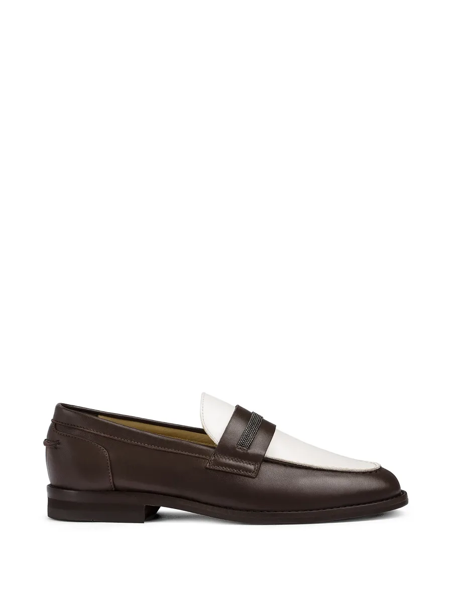 micro-studs leather loafers 2