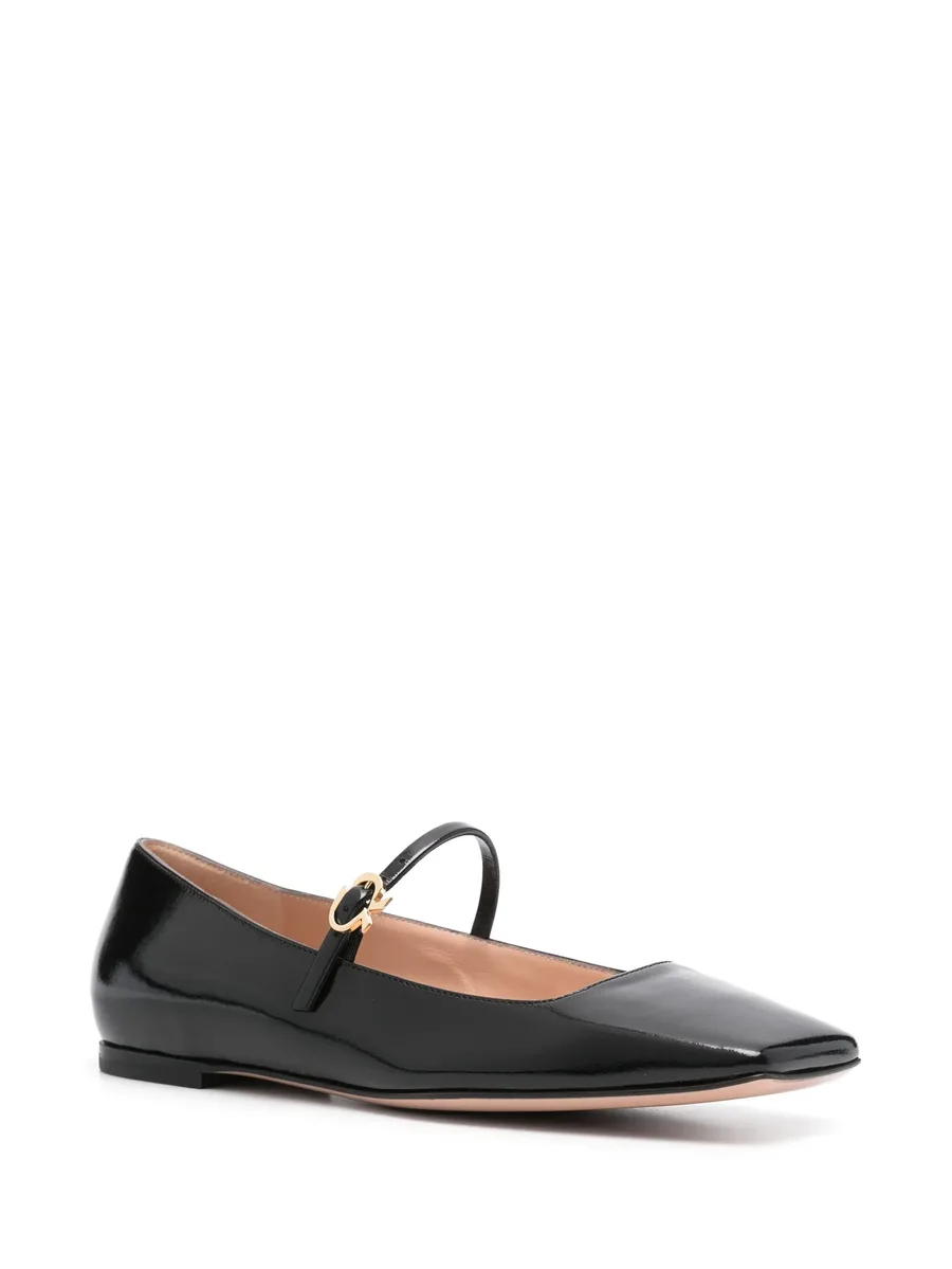 buckle-fastening leather ballerina shoes 3