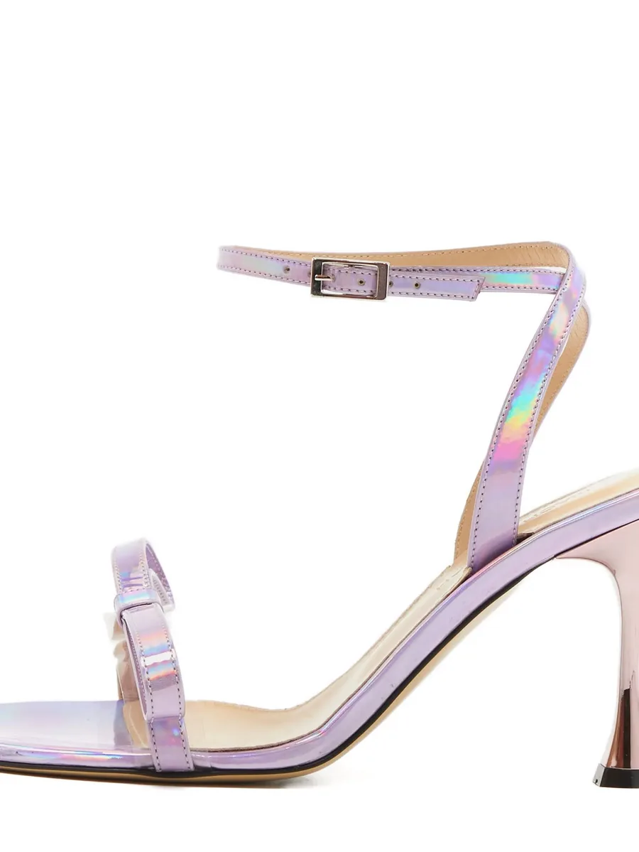 Pre-Owned 95mm iridescent-effect sandals 3