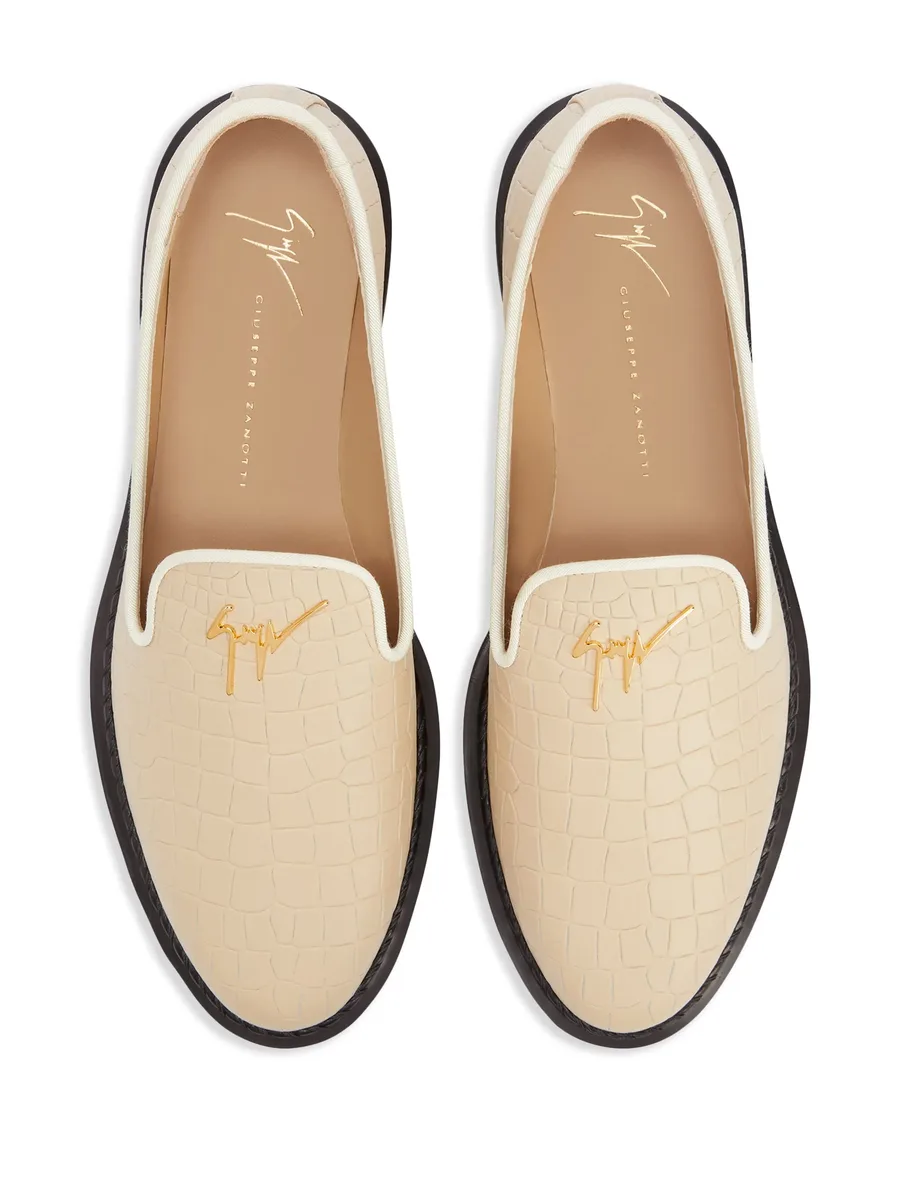 Tim logo-lettering loafers 8
