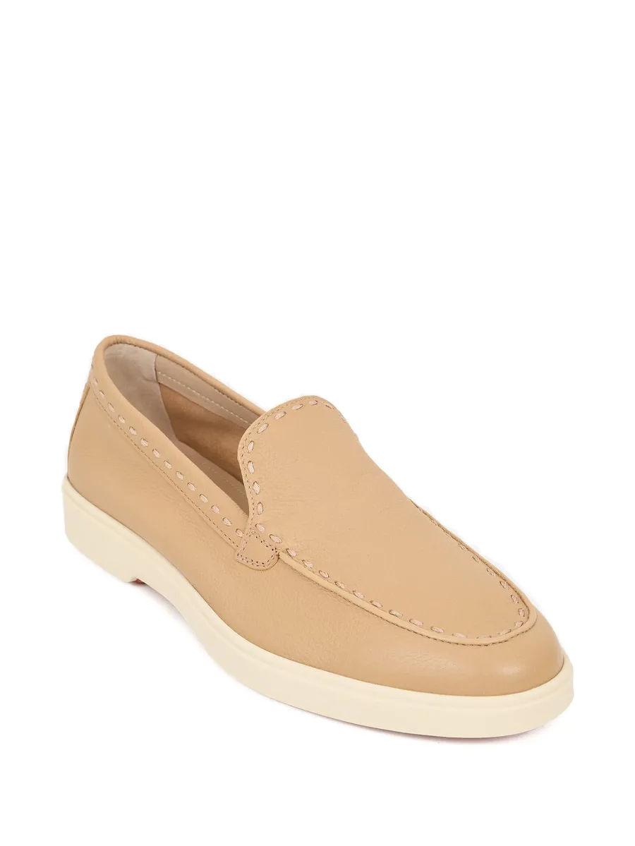 stitch-embellished leather loafers 3