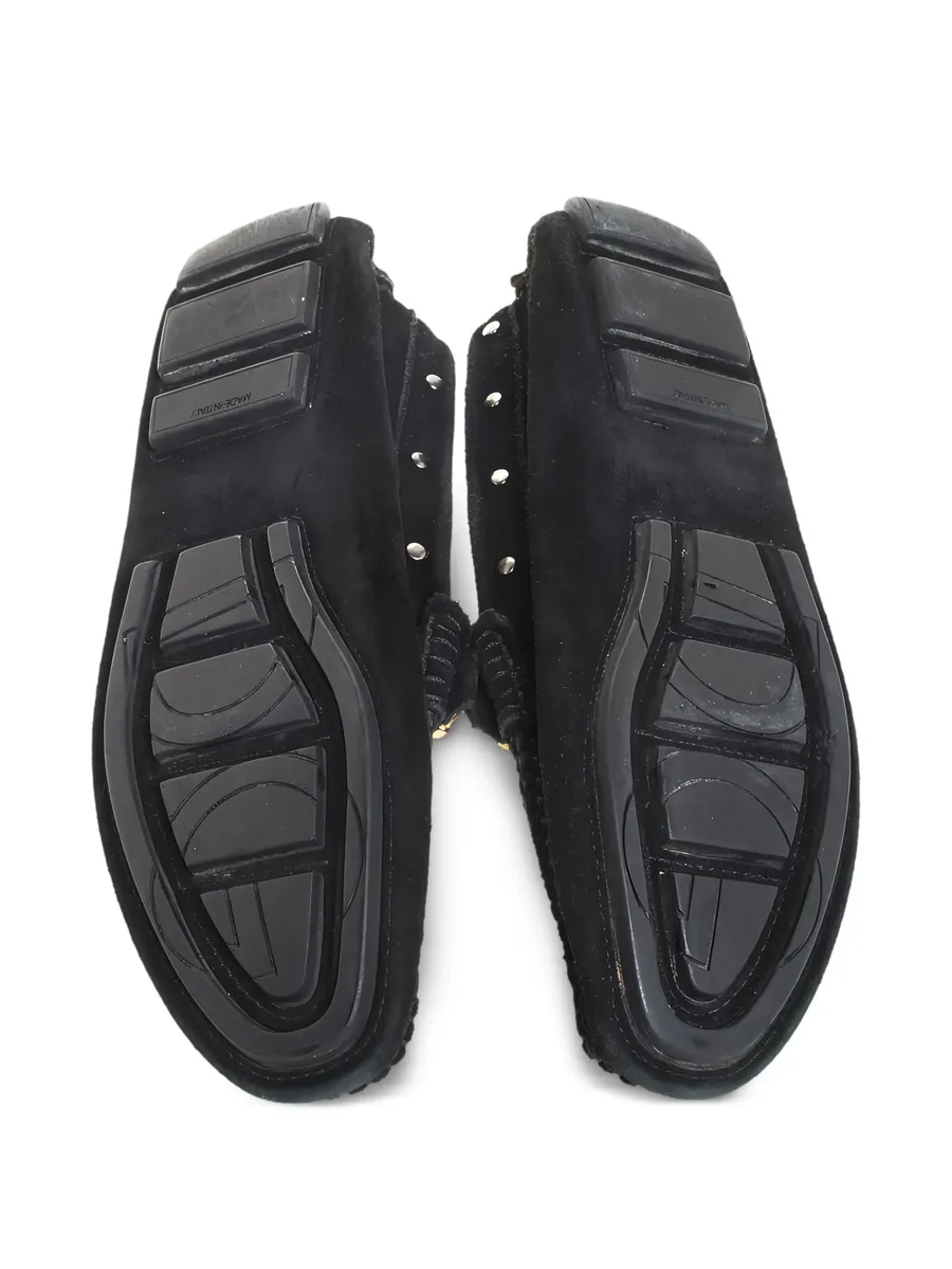 suede metal detail loafers 6