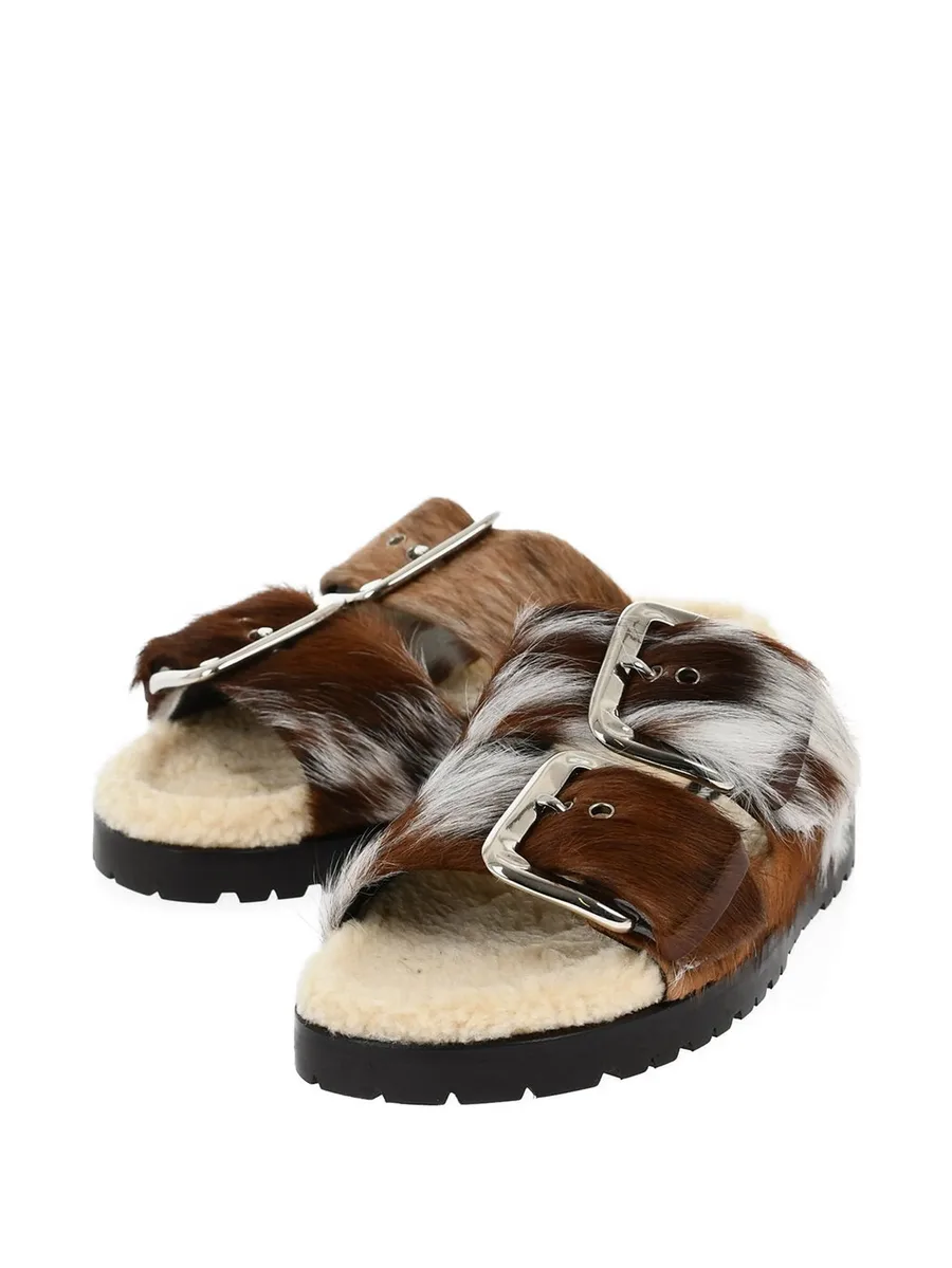 Rock Your Road buckled pony-hair sandals 4