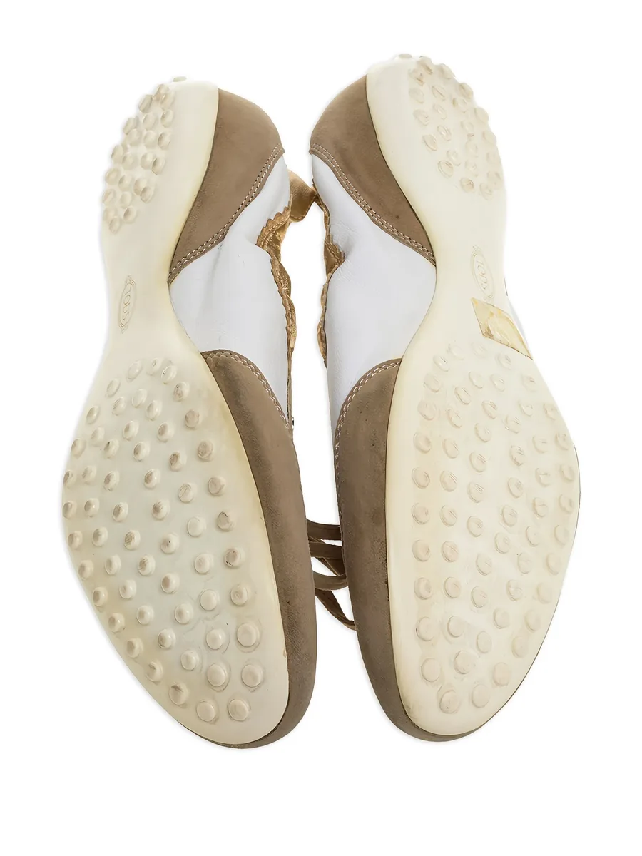 suede lace-up ballet flats 9