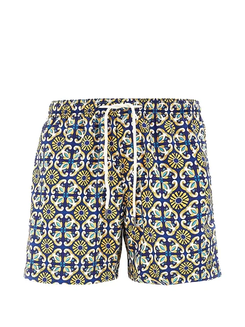Amalfi tile-print swim shorts