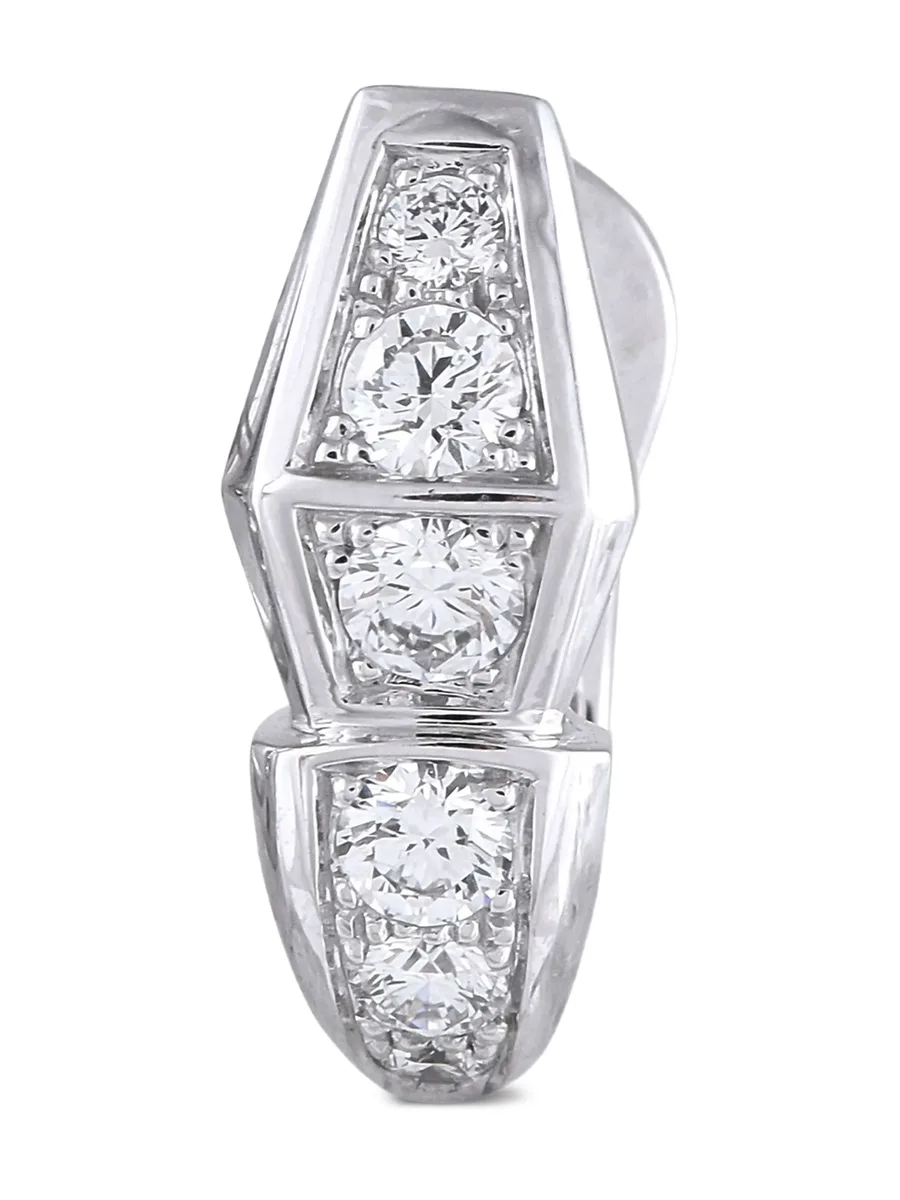 18K white gold Serpenti diamond earrings 5