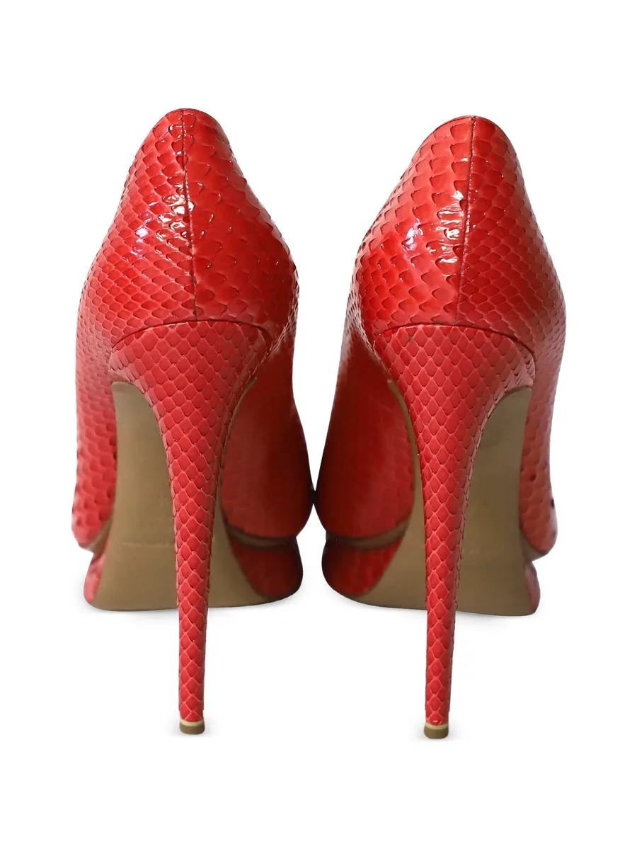 snakeskin-effect pumps 6