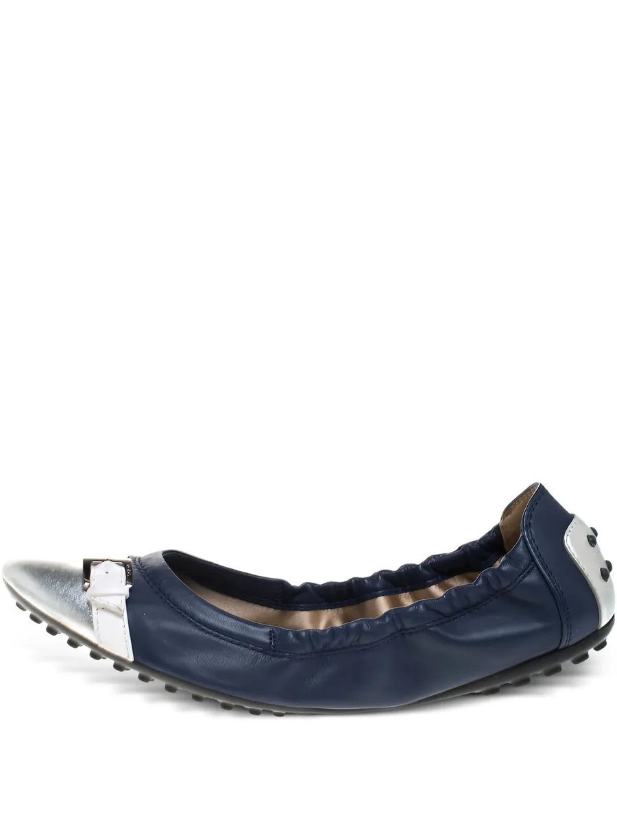 metallic effect-toe ballet flats 1