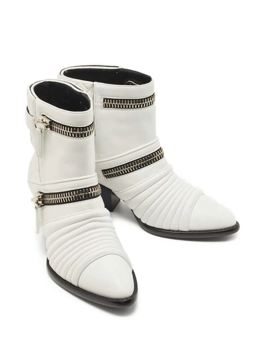 quilted zip-detail ankle boots 3