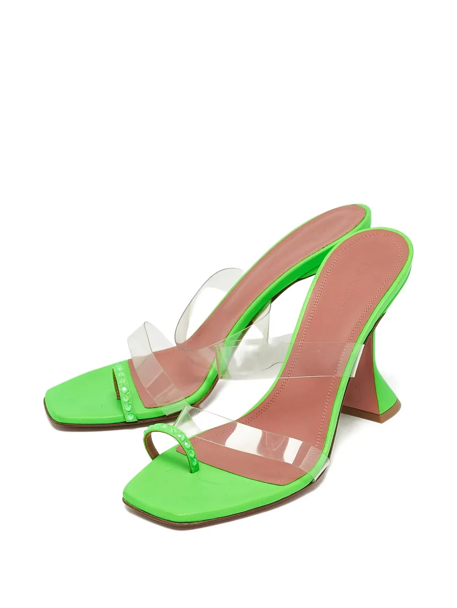 Pre-owned 105mm leather sculpted-heel sandals 3
